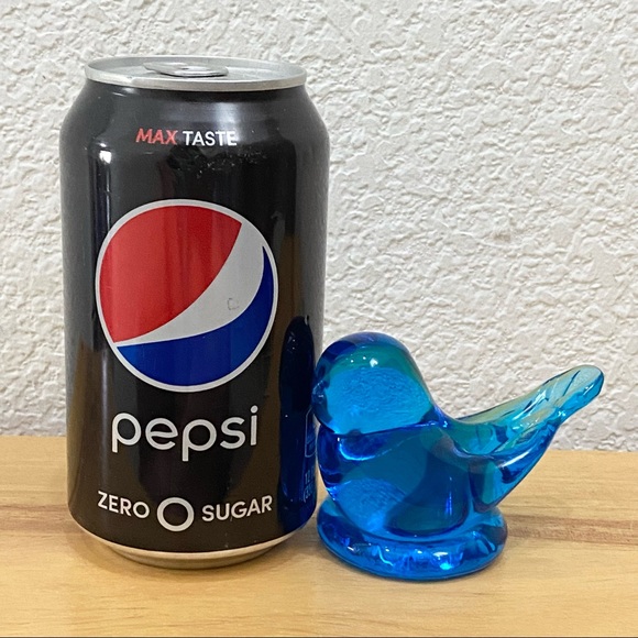 Handmade 2013 Leo Ward Signed Blue Bird of Happiness 2.5” Glass Figurine - Picture 9 of 11